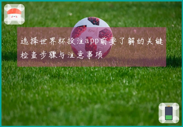 选择世界杯投注app前要了解的关键检查步骤与注意事项